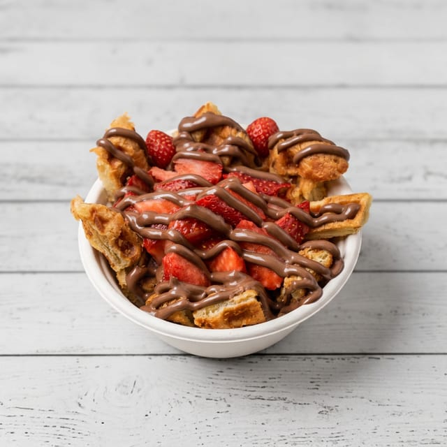 Nutella Strawberry Croffle.